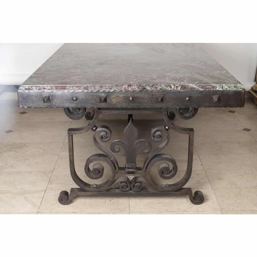 Large And Decorative XXth Century Table In The Manner Of Gilbert Poillerat. | Biron Large And Decorative XXth Century Table In The Manner Of Gilbert Poillerat.