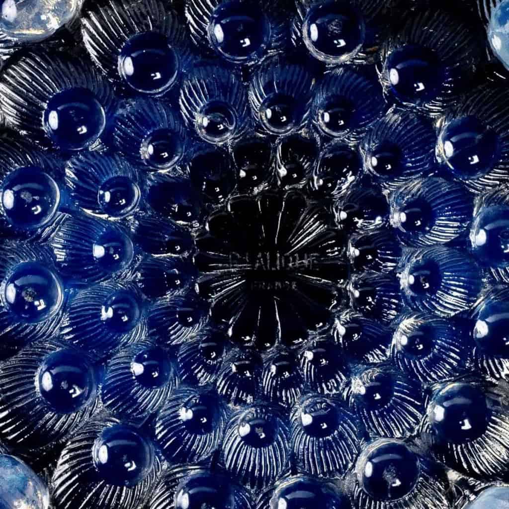 Coupe « Plumes De Paon » verre opalescent de René LALIQUE | Biron Coupe "Plumes De Paon" verre opalescent de René LALIQUE