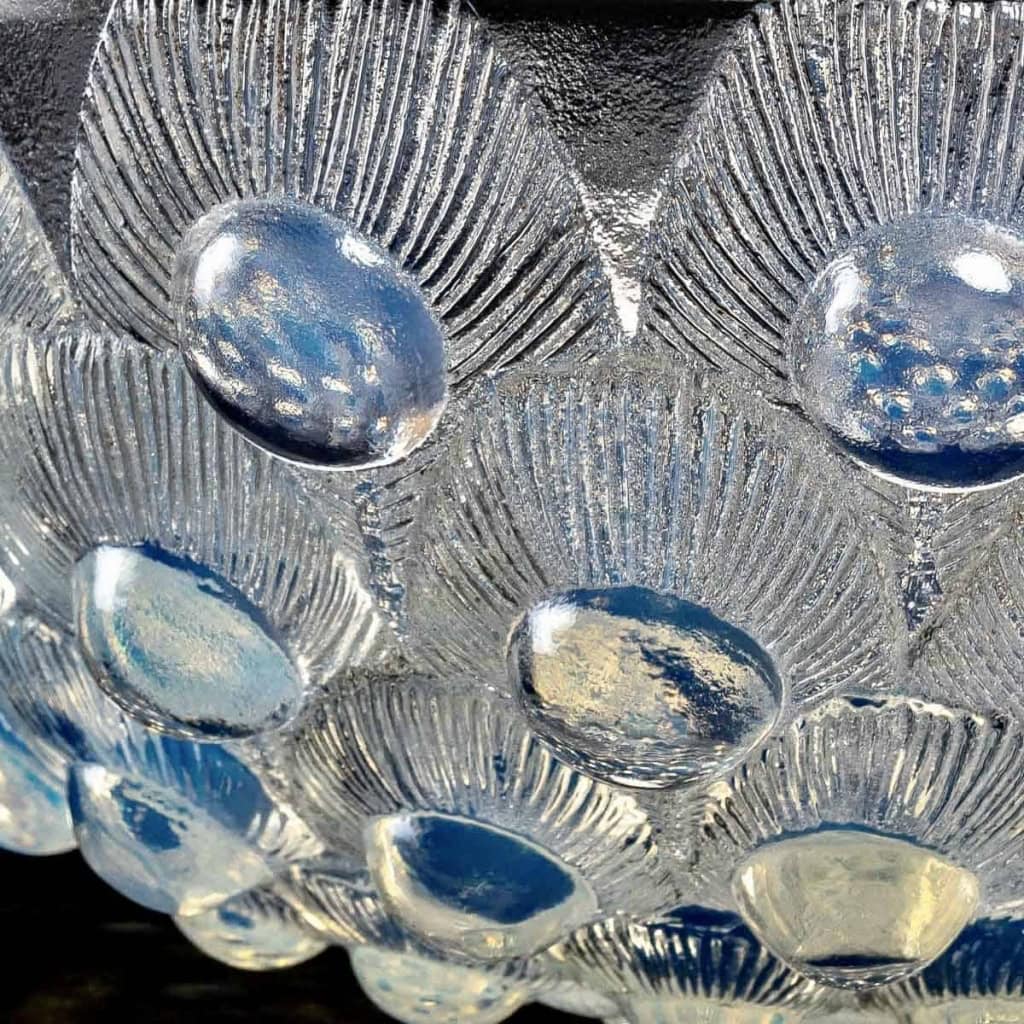 Coupe « Plumes De Paon » verre opalescent de René LALIQUE | Biron Coupe "Plumes De Paon" verre opalescent de René LALIQUE