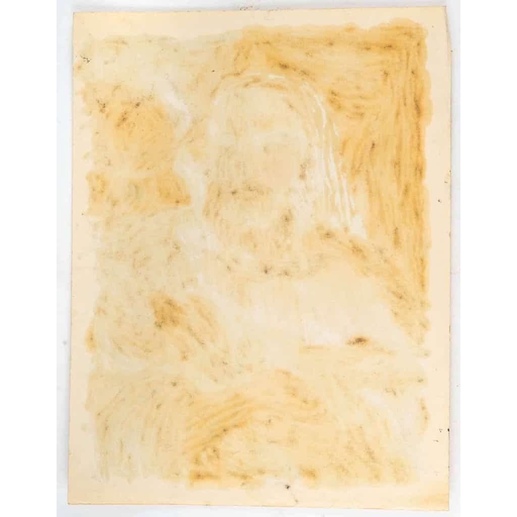 Portrait de Jésus, Huile sur Toile, XX siècle. | Biron Portrait de Jésus, Huile sur Toile, XX siècle.