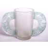 Vase "Pétrarque" verre blanc patiné bleu de René LALIQUE