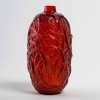 Vase « Ronces » verre rouge double couche de René LALIQUE | Biron |||||||