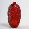 Vase « Ronces » verre rouge double couche de René LALIQUE | Biron Vase "Ronces" verre rouge double couche de René LALIQUE