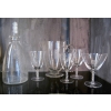 Lalique France, Suite de verres « Guebwiller » 37 Pieces, 1 broc, 1 Carafe | Biron Lalique France, Suite de verres "Guebwiller" 37 Pieces, 1 broc, 1 Carafe