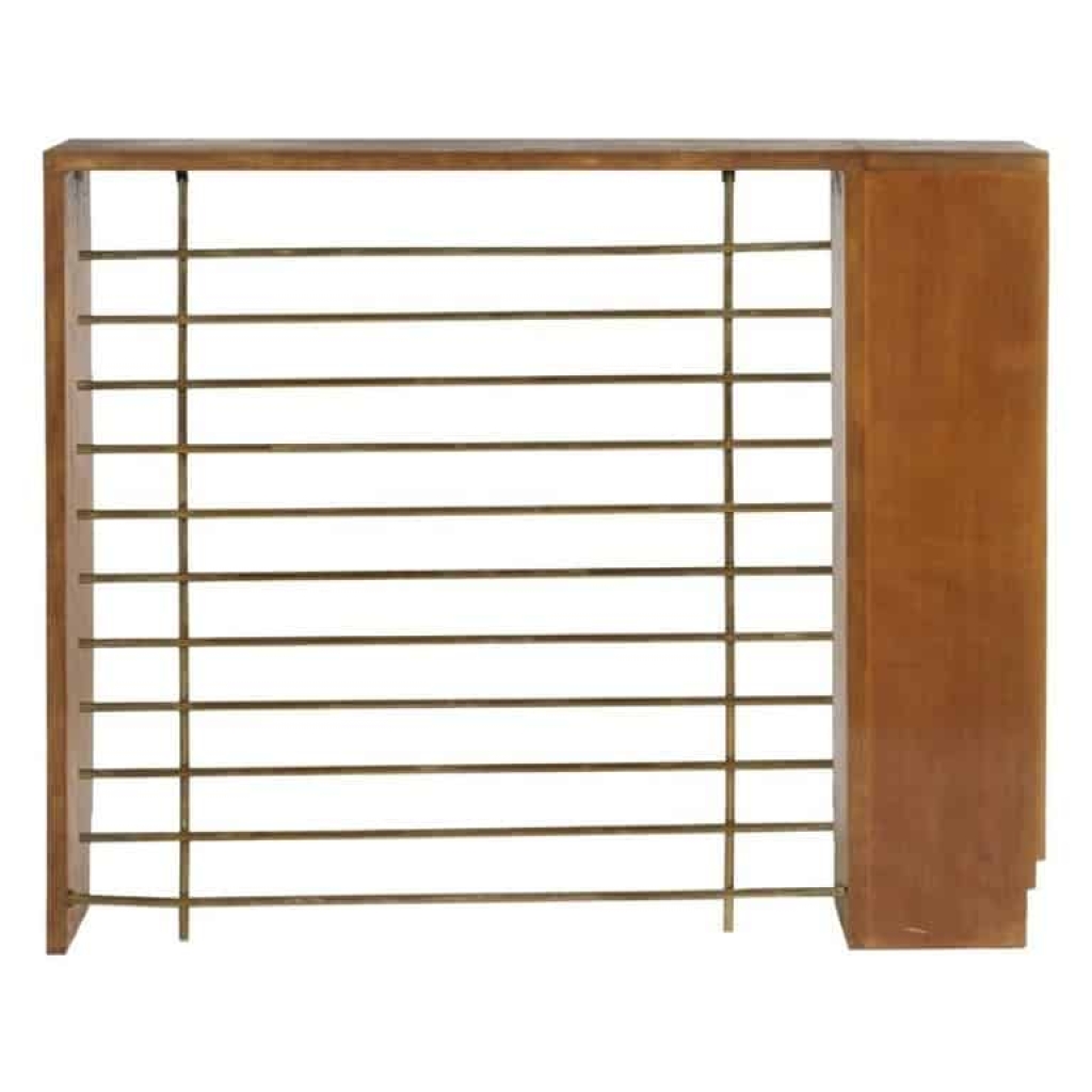 Raphaël, Console/ cache-radiateur, poirier et laiton, XXth | Biron ||