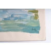 Peinture sur Papier, Paysage Laconique, Lac et campagne, Luez, année 1980. | Biron Peinture sur Papier, Paysage Laconique, Lac et campagne, Luez, année 1980.