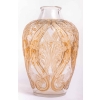 Vase « Lézards et Bluets » verre blanc patiné sépia de René LALIQUE | Biron ||||||||||||