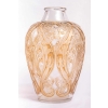 Vase « Lézards et Bluets » verre blanc patiné sépia de René LALIQUE | Biron Vase "Lézards et Bluets" verre blanc patiné sépia de René LALIQUE