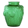Vase « Domrémy » verre vert émeraude patiné blanc de René LALIQUE 11