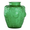 Vase « Domrémy » verre vert émeraude patiné blanc de René LALIQUE 13