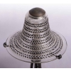 Lampe « Cytise » verre blanc émaillé noir d’origine base fer forgé de René LALIQUE | Biron Lampe "Cytise" verre blanc émaillé noir d'origine base fer forgé de René LALIQUE