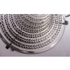 Lampe « Cytise » verre blanc émaillé noir d’origine base fer forgé de René LALIQUE | Biron Lampe "Cytise" verre blanc émaillé noir d'origine base fer forgé de René LALIQUE