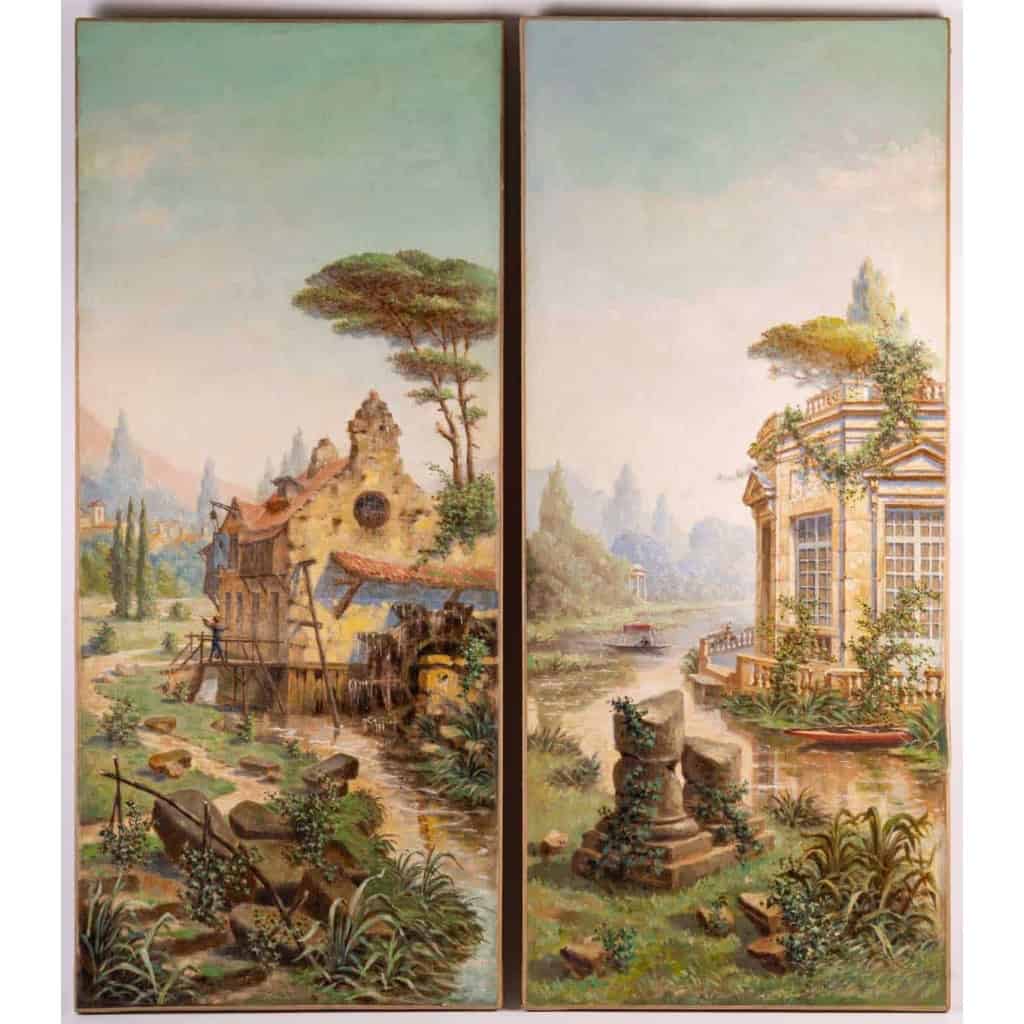 Pair de tableaux signés Chaperon Emile (1868-1946) | Biron ||||||||||||||