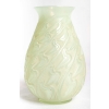 Vase « Canard » verre vert peppermint émaillé beige d’origine de René LALIQUE | Biron Vase "Canard" verre vert peppermint émaillé beige d'origine de René LALIQUE
