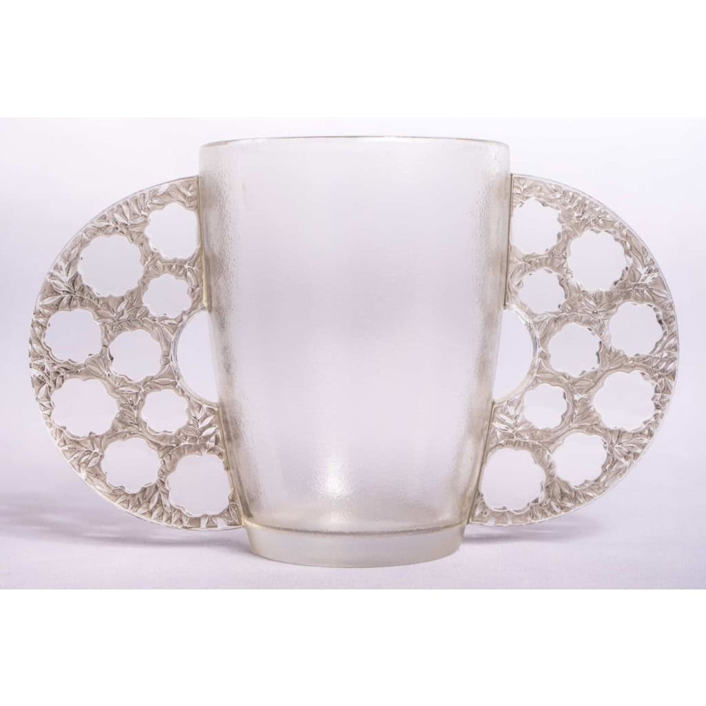 Vase « Caudébec » verre blanc patiné gris de René LALIQUE | Biron |||||||
