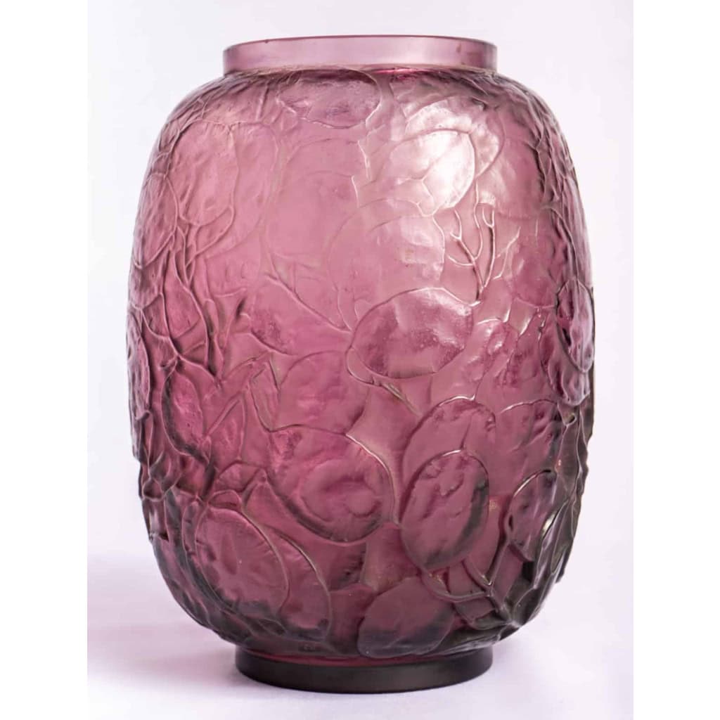 Vase « Monnaie du Pape » verre améthyste de René LALIQUE | Biron ||||||||