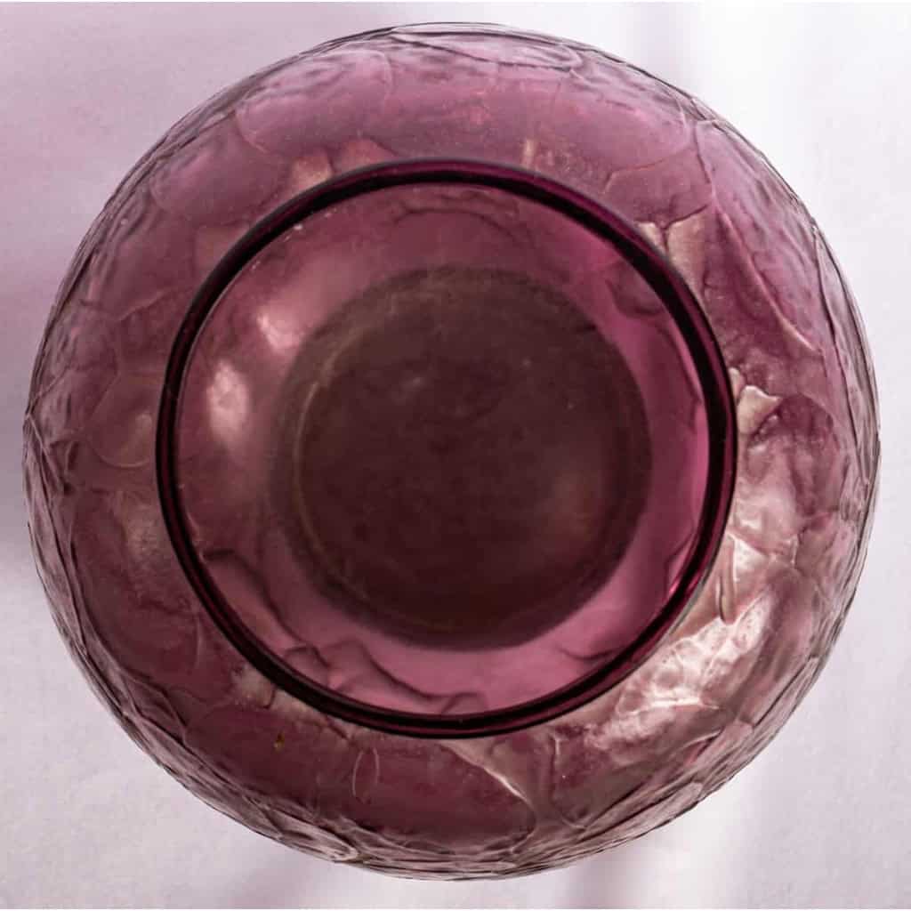 Vase « Monnaie du Pape » verre améthyste de René LALIQUE | Biron Vase "Monnaie du Pape" verre améthyste de René LALIQUE