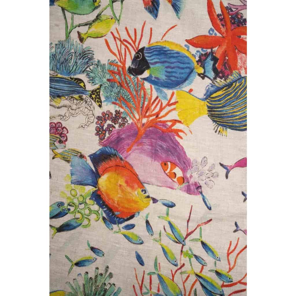 Tissu en lin « Corail » | Biron Tissu en lin "Corail"