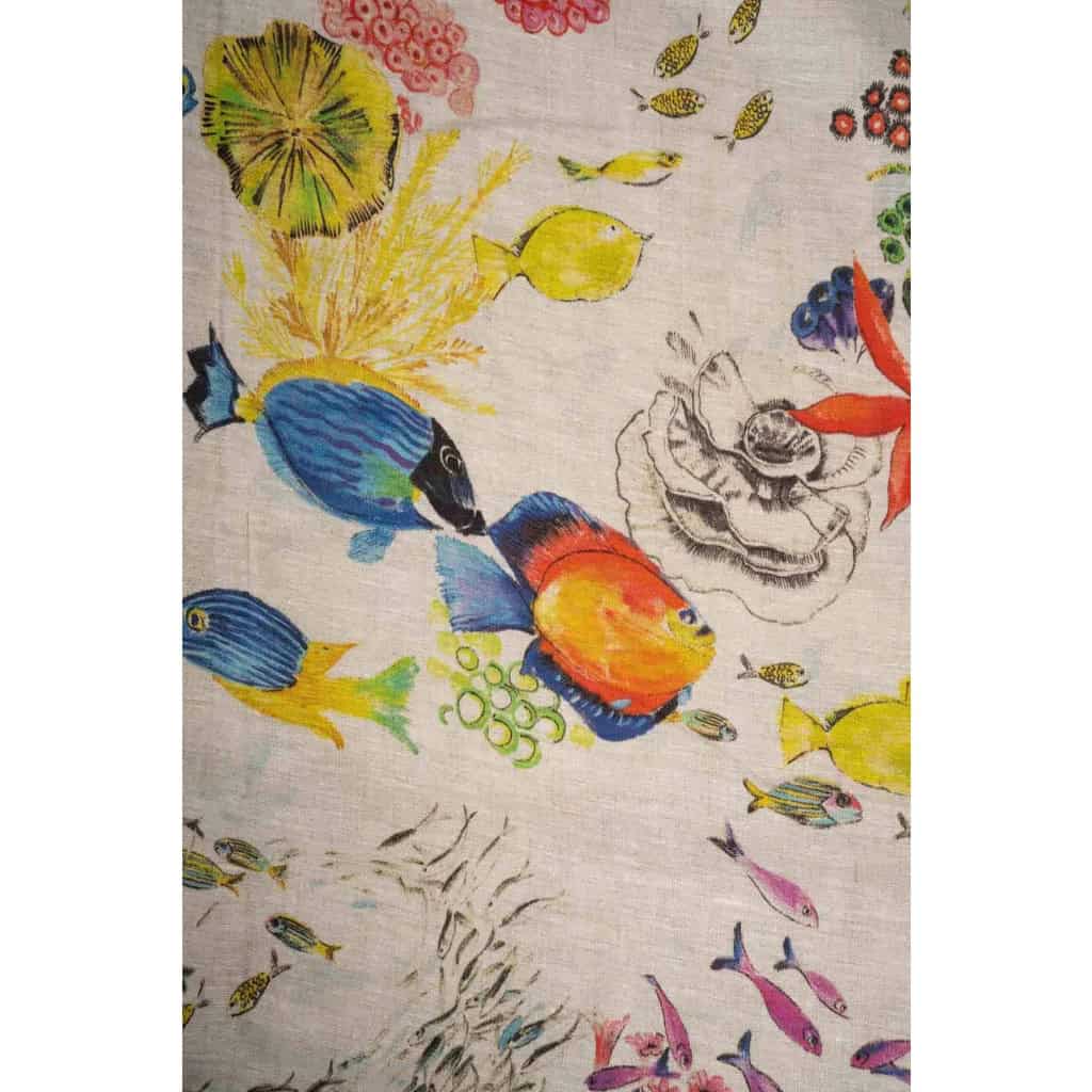 Tissu en lin « Corail » | Biron Tissu en lin "Corail"