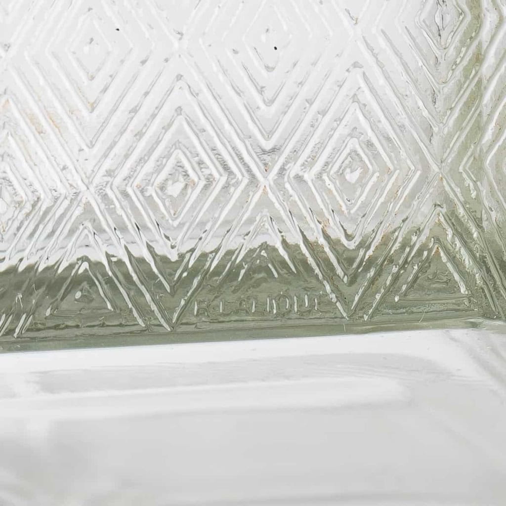 Boîte « Zinnias » verre blanc patiné sépia de René LALIQUE | Biron Boîte "Zinnias" verre blanc patiné sépia de René LALIQUE