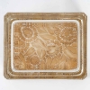 Boîte « Zinnias » verre blanc patiné sépia de René LALIQUE | Biron Boîte "Zinnias" verre blanc patiné sépia de René LALIQUE