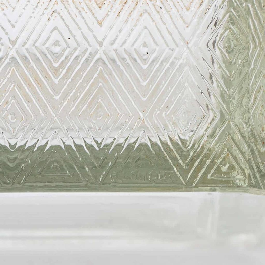Boîte « Zinnias » verre blanc patiné sépia de René LALIQUE | Biron Boîte "Zinnias" verre blanc patiné sépia de René LALIQUE