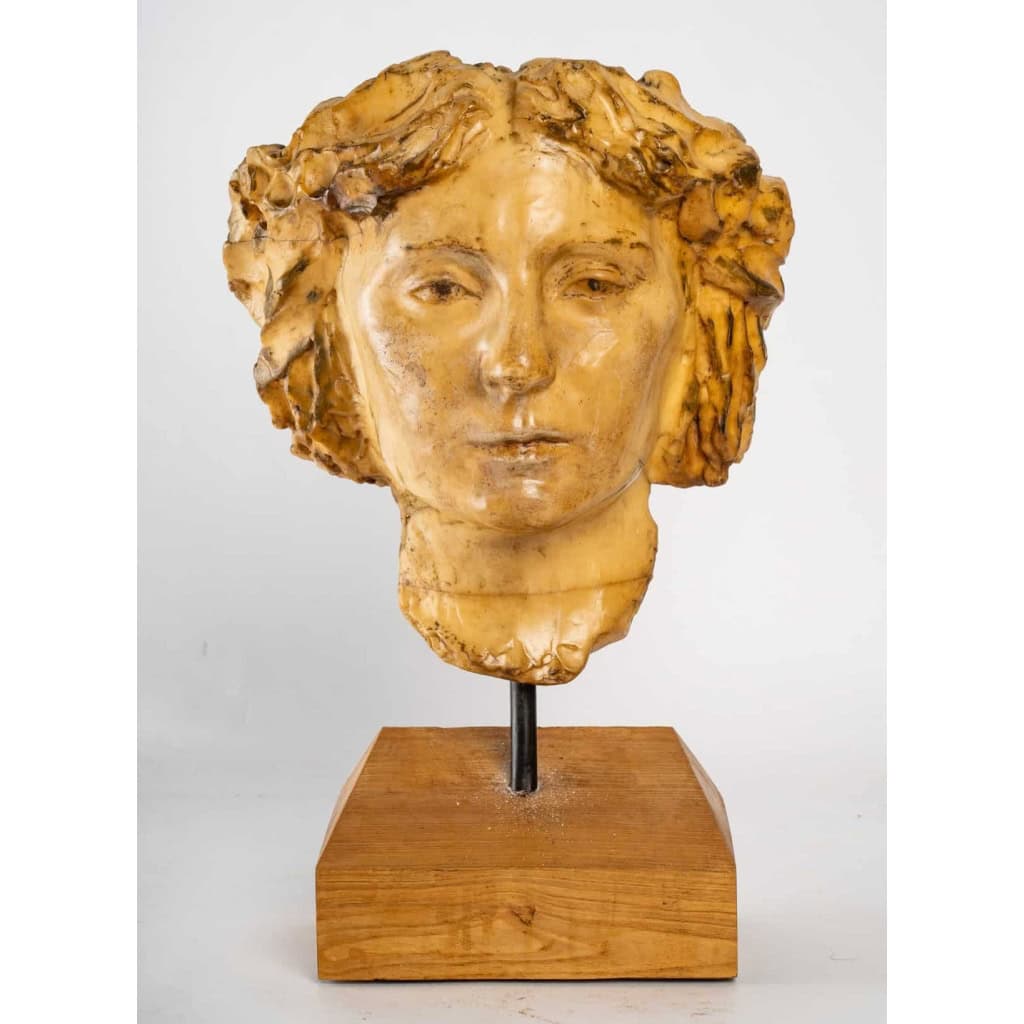 Portrait de cire de jeune femme, XXème | Biron ||||||