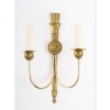 1970 Paire d’Appliques néoclassiques en bronze Maison Roche. | Biron 1970 Paire d'Appliques néoclassiques en bronze Maison Roche.