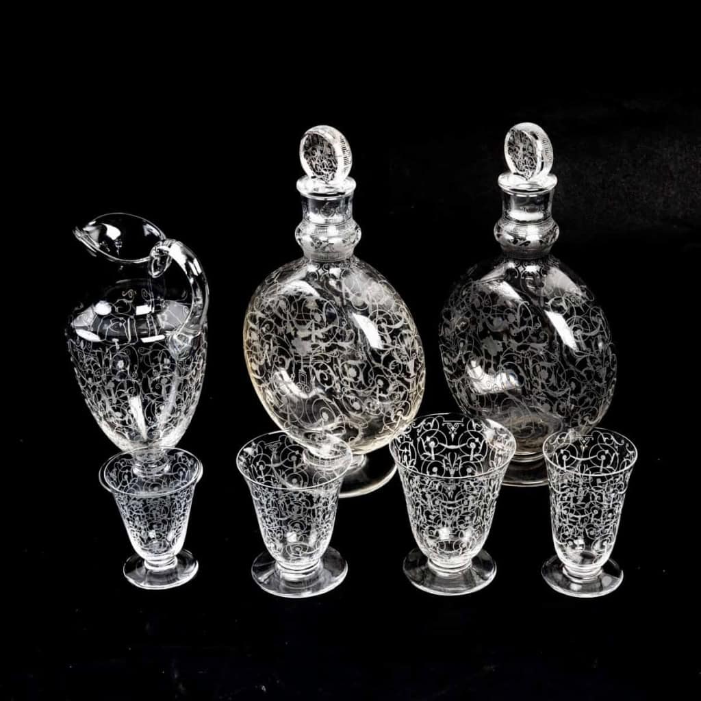 Service « Michel Ange » cristal blanc – 35 Pièces (32 Verres + 2 Carafes + 1 Pichet) de BACCARAT | Biron ||||||||||||