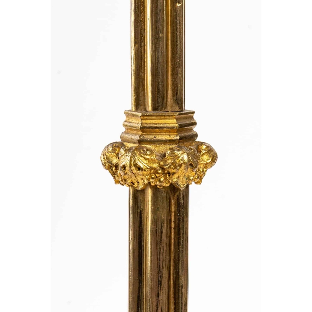 Pique-Cierge en bronze doré gothique | Biron Pique-Cierge en bronze doré gothique