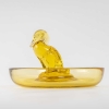 Cendrier Baguier « Canard » verre jaune de René LALIQUE | Biron Cendrier Baguier "Canard" verre jaune de René LALIQUE