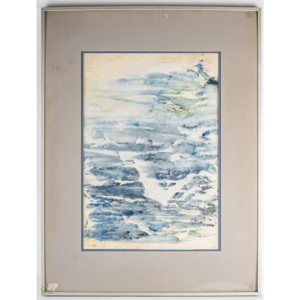 Monotype de Luez, encadré sous verre, XXème siècle. | Biron |||||||