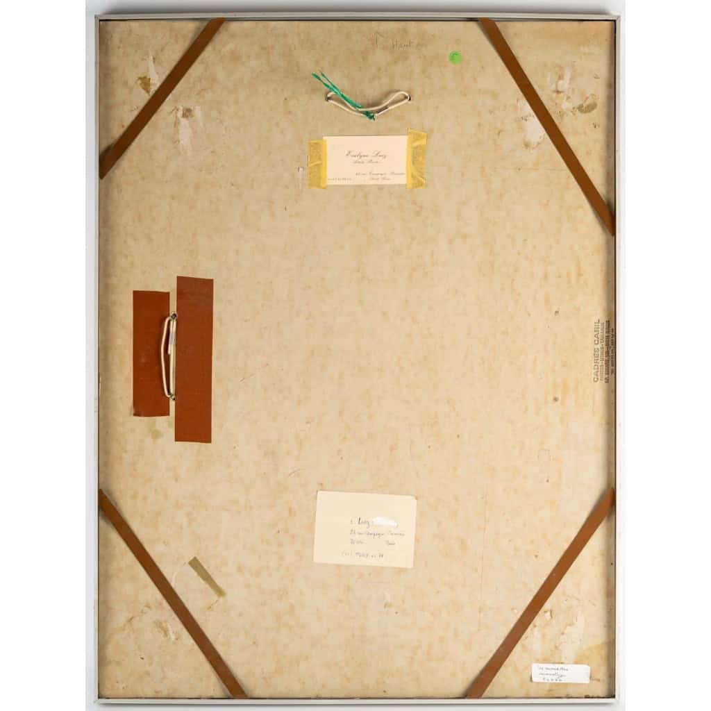 Monotype de Luez, encadré sous verre, XXème siècle. | Biron Monotype de Luez, encadré sous verre, XXème siècle.