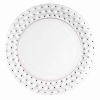 Suite de 9 Assiettes "Cactus" verre blanc émaillé noir de René LALIQUE
