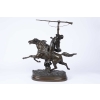 19th century orientalist bronze « The Arab Fantasia » By Prosper Lecourtier (1851-1924) | Biron 19th century orientalist bronze « The Arab Fantasia » By Prosper Lecourtier (1851-1924)
