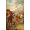 l’escarpolette huile sur panneau reprise du tableau de JB Pater | Biron l'escarpolette huile sur panneau reprise du tableau de JB Pater
