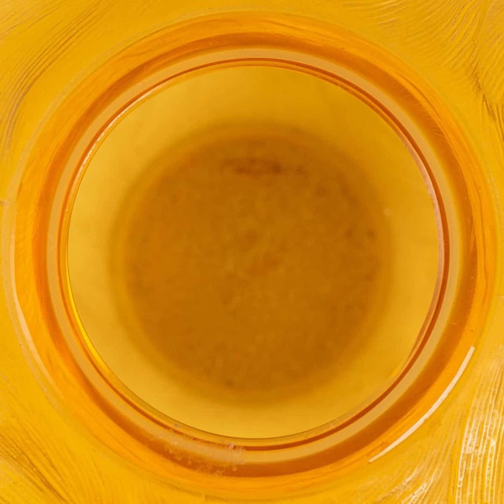 Vase « Formose » verre Butterscoth double couche jaune et opalescent de René LALIQUE | Biron Vase "Formose" verre Butterscoth double couche jaune et opalescent de René LALIQUE