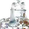 Vase Brûle-Parfums « Vol d’un Lépidoptère parmi des Gaillardes » verre clair de lune émaillé d’Emile Gallé | Biron Vase Brûle-Parfums "Vol d'un Lépidoptère parmi des Gaillardes" verre clair de lune émaillé d'Emile Gallé