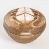 Boîte « Scarabée » verre blanc patiné sépia de René LALIQUE pour L.T PIVER | Biron |||||||