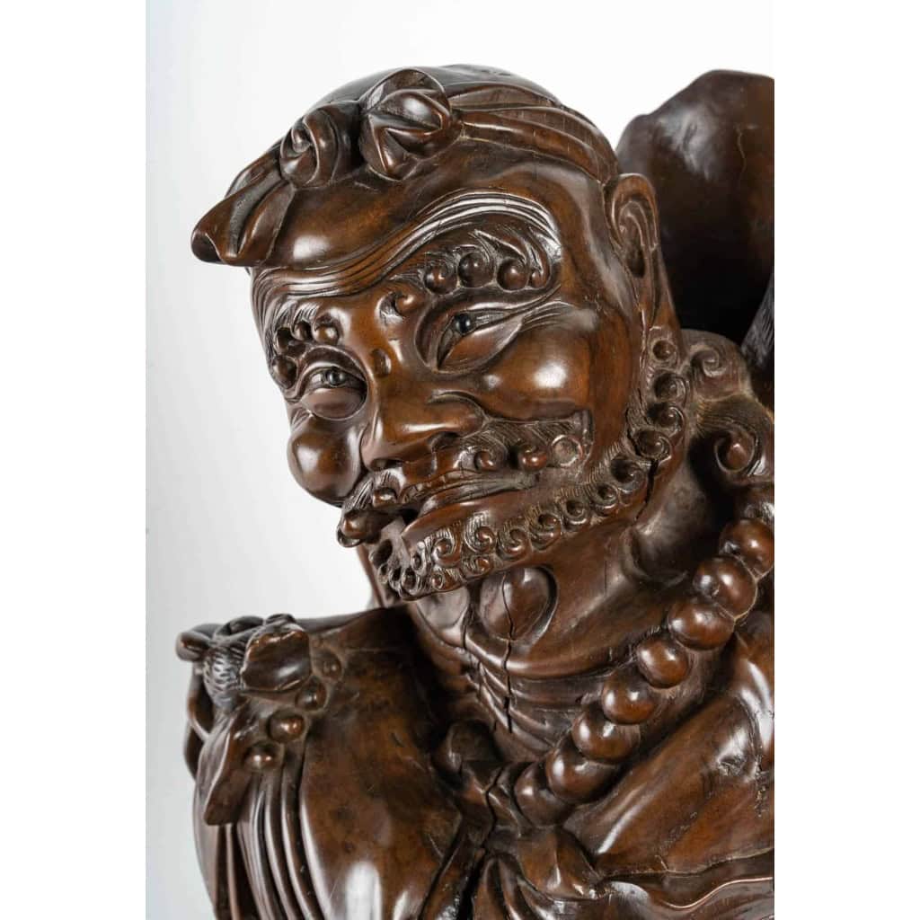 Sculpture de vieil homme japonais, XIXème | Biron Sculpture de vieil homme japonais, XIXème