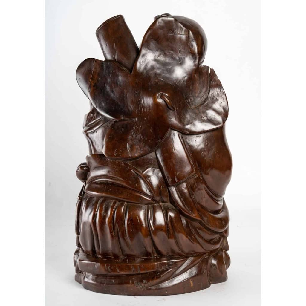 Sculpture de vieil homme japonais, XIXème | Biron Sculpture de vieil homme japonais, XIXème