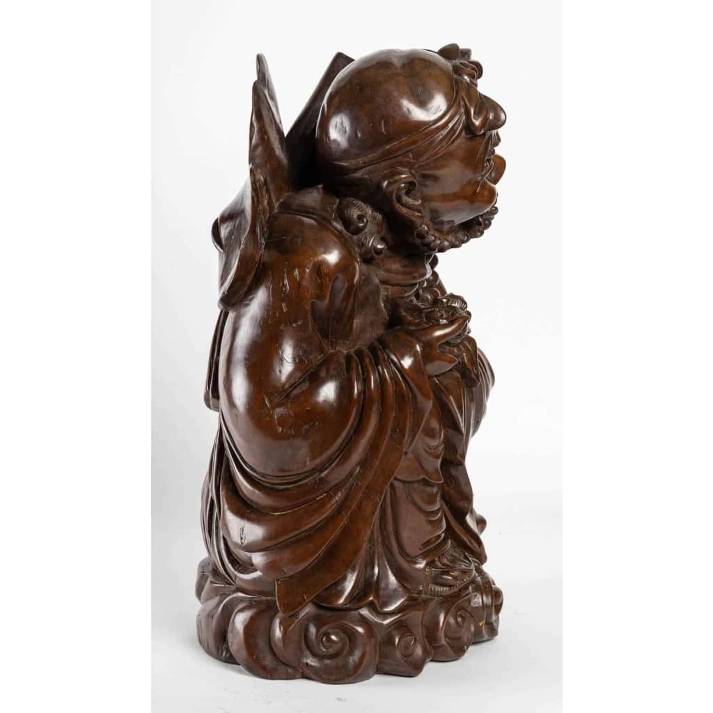 Sculpture de vieil homme japonais, XIXème | Biron Sculpture de vieil homme japonais, XIXème