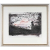 Monotype sur papier encadré sous verre, XXème siècle, signé Luez, figure au chapeau. | Biron ||||||