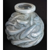Vase « Salmonides » verre opalescent patiné gris de René LALIQUE | Biron Vase "Salmonides" verre opalescent patiné gris de René LALIQUE
