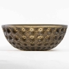 Coupe « Nemours » verre gris topaze de René LALIQUE | Biron Coupe "Nemours" verre gris topaze de René LALIQUE