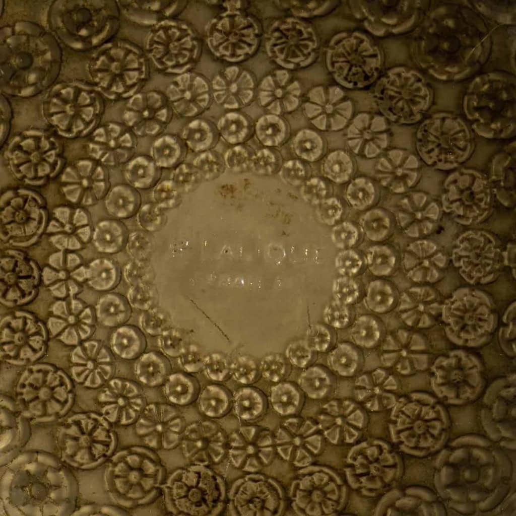 Coupe « Nemours » verre gris topaze de René LALIQUE | Biron Coupe "Nemours" verre gris topaze de René LALIQUE