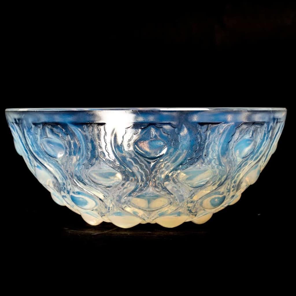 Coupe « Bulbes » verre opalescent de René LALIQUE | Biron Coupe "Bulbes" verre opalescent de René LALIQUE