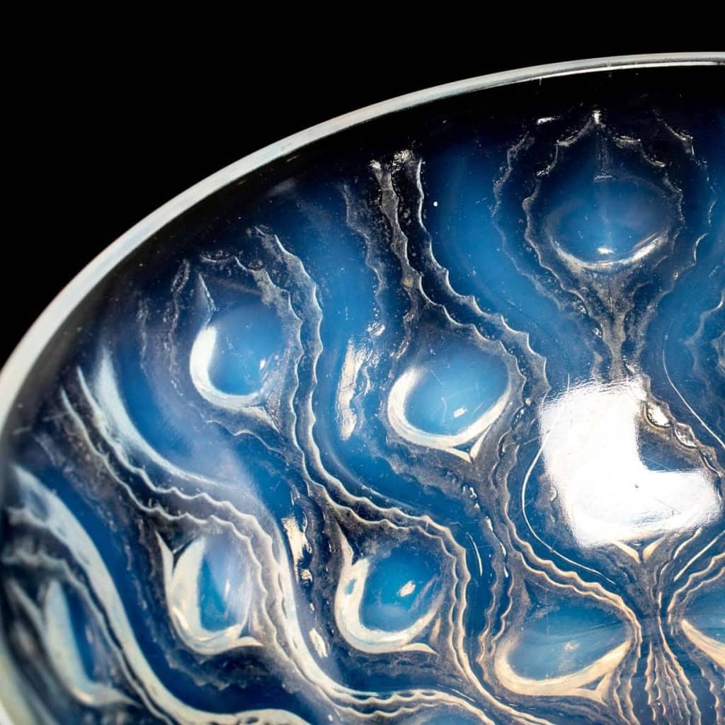 Coupe « Bulbes » verre opalescent de René LALIQUE | Biron Coupe "Bulbes" verre opalescent de René LALIQUE