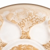 Coupe Plat « Vases De Fleurs » verre blanc patiné sépia de René LALIQUE 7