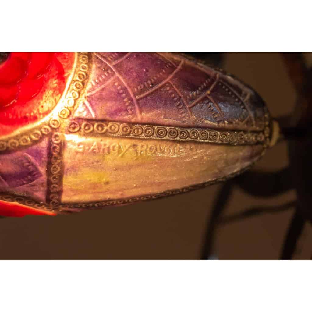 Lustre Plafonnier "Rosaces" pâte de verre de Gabriel ARGY-ROUSSEAU